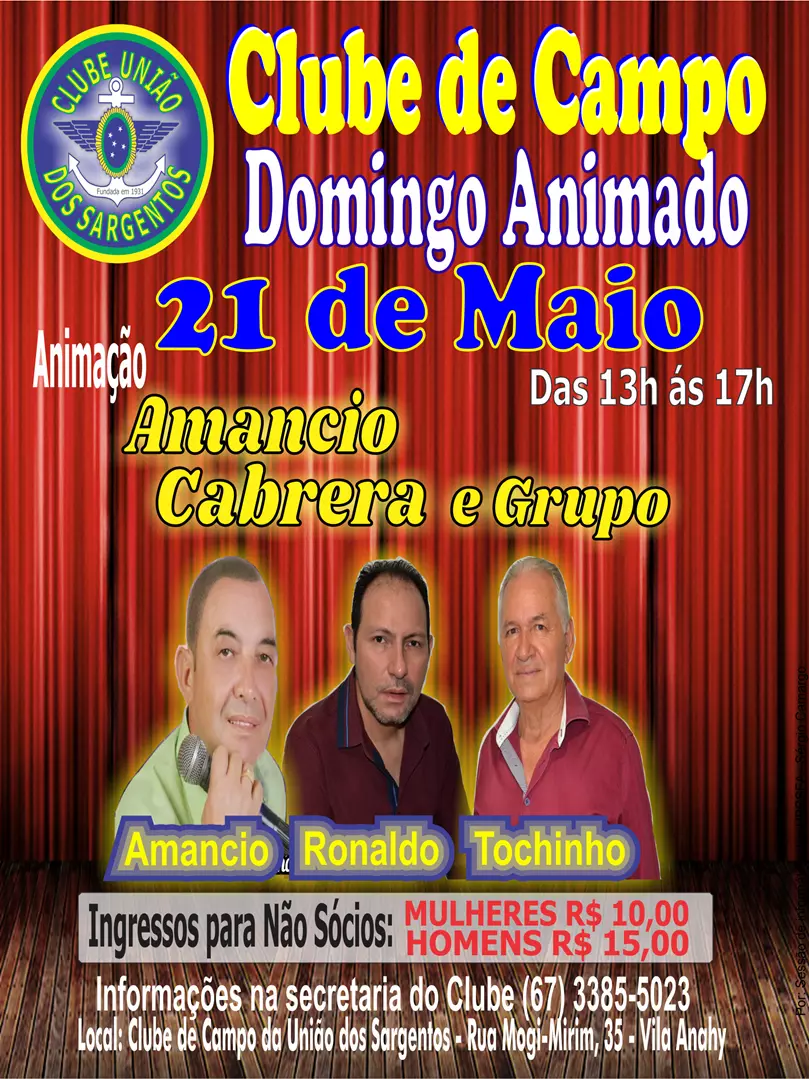 Domingo Animado no Clube de Campo 21/05/2023